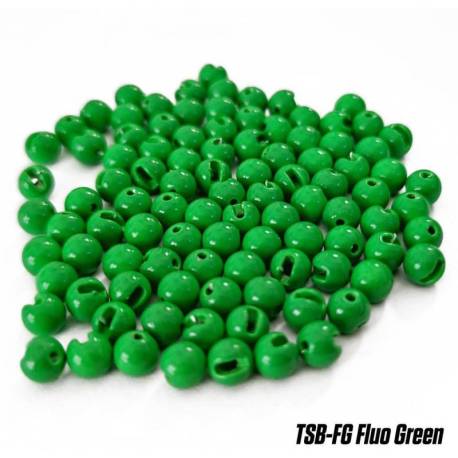 Bile FUDO Tungsten Slotted Beads 3.8mm, Fluo Green