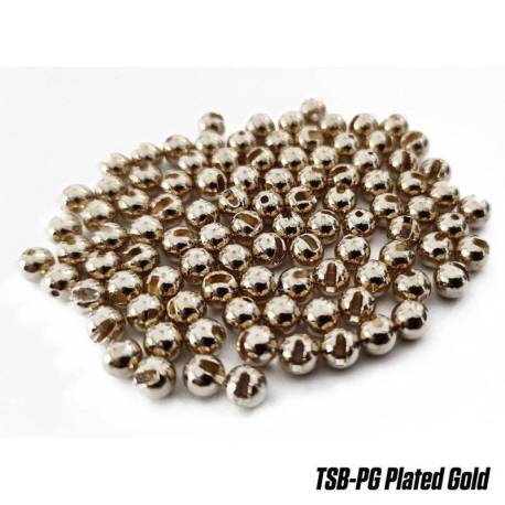 Bile FUDO Tungsten Slotted Beads 5.5mm, Plated Gold