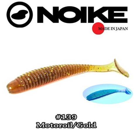 Naluca NOIKE Wobble Shad Ninja 5cm, culoare 139-Motoroil/Gold UV, 12buc/plic