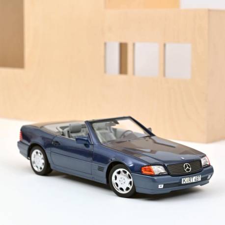 Macheta auto MERCEDES-Benz 500 SL (1989) 1:18 albastru