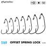 Carlig offset KAMATSU Spring Lock K-2435 4/0 Black Nickel, 3buc/plic