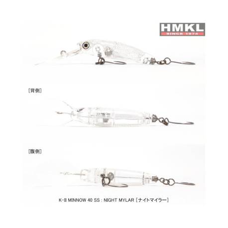 HMKL K-II MINNOW 40 SS,2.7g, NIGHT MYLAR