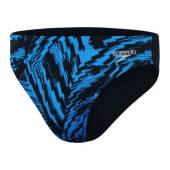 Slip inot barbati SPEEDO Allover 7cm Brief negru albastru, marimea 32