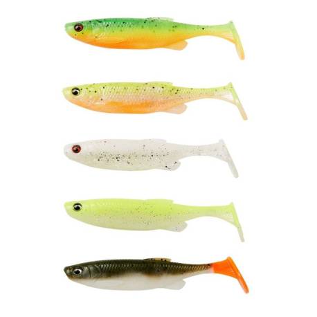 Shad SAVAGE GEAR Fat Minnow T-Tail 7.5cm, Darkwater Mix, 5buc/plic