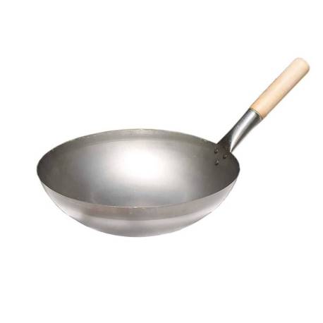 Set tigaie wok si stativ rotund pentru arzator lateral, 30 cm - ALL'GRILL 19999WR