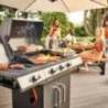 Gratar pe gaz din inox Char-Broil Performance Power Edition 3, grile din fonta