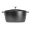 Ceaun din fonta cu capac - cuptor olandez Lodge triplu asezonat Blacklock 26 cm, 5.2 litri BL02DO