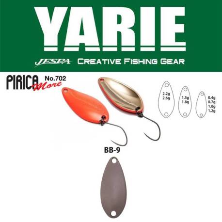 Lingurita oscilanta YARIE 702 Pirica More 1.0g, culoare BB9 Rust