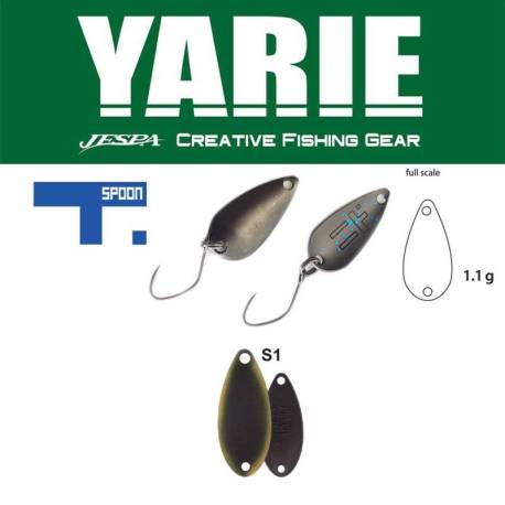 Lingurita oscilanta YARIE 706 T-Spoon 1.1g, culoare S1 Dark Brown