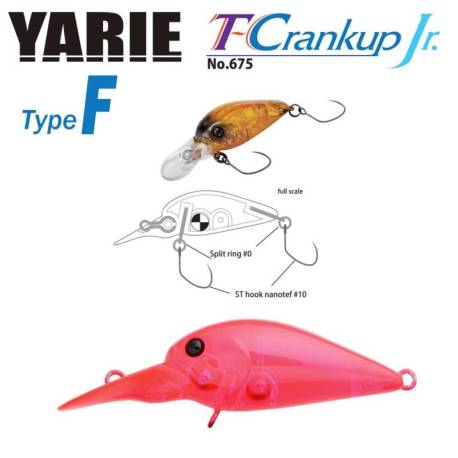 Vobler YARIE 675 T-Crankup JR Type F 2.8cm, 1.8g, culoare C12 Teisatu