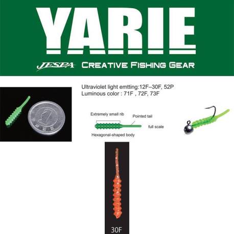 Grub YARIE AMIBAITS 691 2.3cm, culoare 30F Orange/Silver Glitter, 14buc/plic