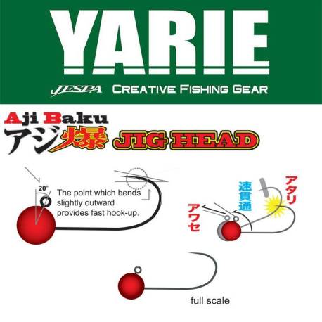 Jig YARIE 645 Aji Baku Red Nr.8, 0.2g, 4buc/plic