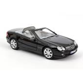 Macheta auto MERCEDES-Benz SL 500 (R230) Cabriolet (2003) 1:18 negru