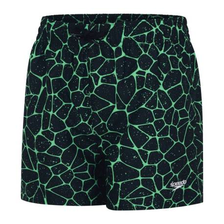 Short baie baieti SPEEDO Printed 13", negru verde, XXL