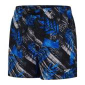 Short baie baieti SPEEDO Printed 13", negru albastru, S