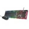 Kit Gaming Tastatura si Mouse Trust Azor NM 23289/GXT838, anti-ghosting, 3000 Dpi, 6 butoane, negru