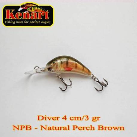 Vobler KENART Diver, 4cm, 5g, sinking, culoare NPB