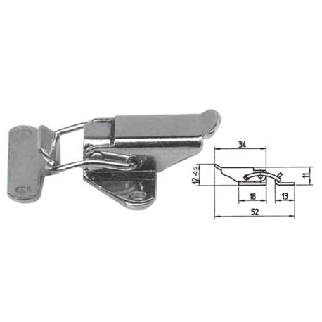 Incuietoare din inox GFN 201185, 52x12mm