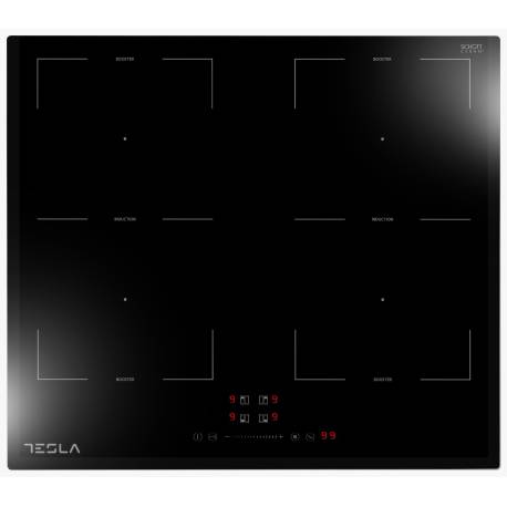 Plita incorporabila inductie Tesla HI6200TB, 60 cm4 zone gatit, sticla Schott Ceran