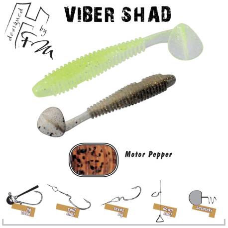 Naluca HERAKLES Viber Shad 9.7cm, culoare Motor Pepper