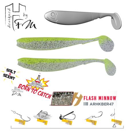 Shad HERAKLES Benjo R, 9cm, culoare Flash Minnow