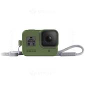 Husa din silicon verde cu snur pentru GoPro Hero8 Black