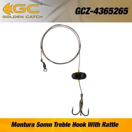 Montura somn GOLDEN CATCH Treble Hook With Rattle, 5/0