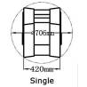 Scaun barca OSCULATI Reverso Single, alb