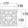 Piedestal scaun barca OSCULATI Waverider cu baza punte, 58-71cm