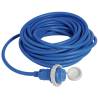 Pre-mounted cap + cable blue 15 m 16 A