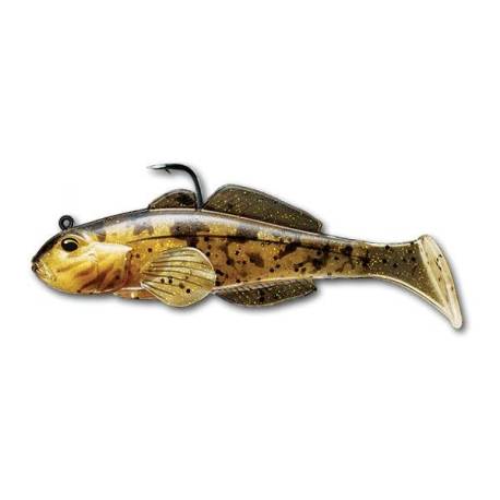 Naluci LIVETARGET Goby Swimbait 8cm, 14g, culoare natural/gold, 3buc/plic