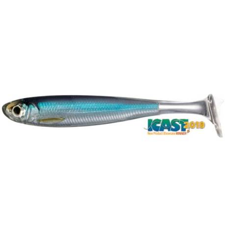 Swimbait LIVETARGET Slowroll Shiner 10cm, culoare 201 Silver/Blue