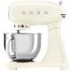 Mixer cu bol SMEG 50's Style, SMF03CREU, crem