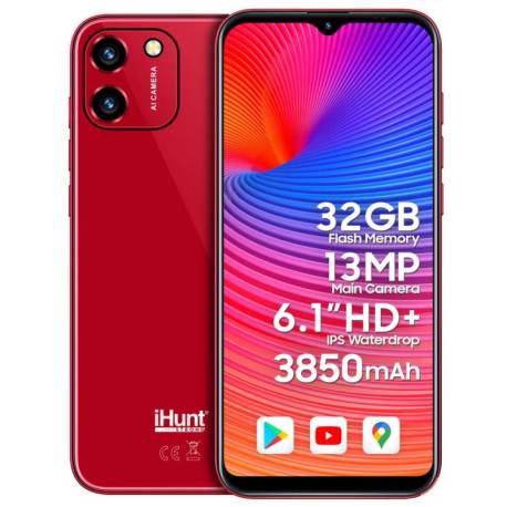 Telefon mobil iHUNT Like 11 Panda Pro 2022 Red, 3G, 3850mAh, RAM 1GB, HD+ IPS 6.1", Android 11 Go, Dual SIM