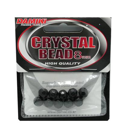 Margele sticla DAMIKI Crystal Bead 8mm Black,10buc/plic