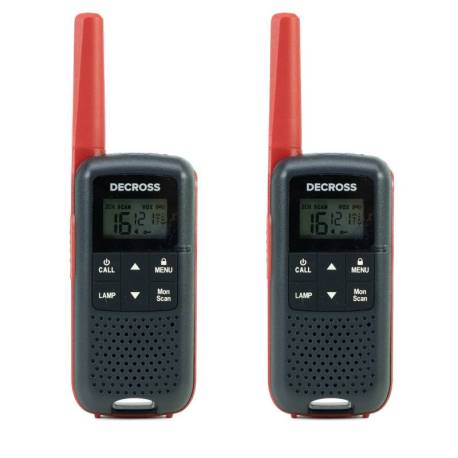 Set 2 statii radio portabile PMR PNI Decross DC63, 446MHz, 0.5W, 16CH