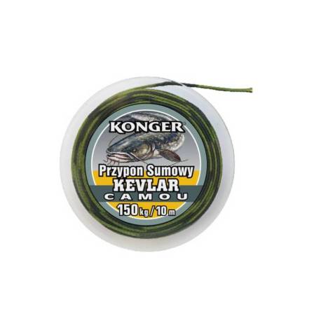 Fir inaintas DREAD CAT KONGER Kevlar Leader Camo 0.78mm, 80kg, 10m