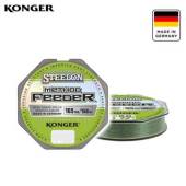Fir monofilament KONGER Steelon Method Feeder FC green, 0.25mm, 8.5kg, 150m