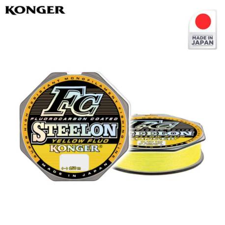 Fir monofilament KONGER Steelon FC Yellow Fluo, 0.35mm, 13.95kg, 150m