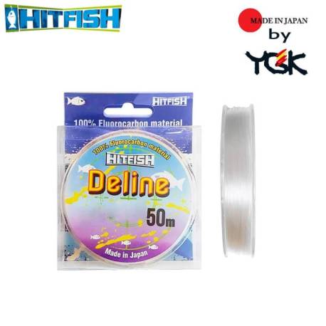 Fir inaintas fluorocarbon HITFISH Deline, 50m, 0.554mm, 16.85kg, transparent