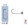 Microjig turnat MEITO HOOKS, Nr.1/0, 4g, 5buc/plic