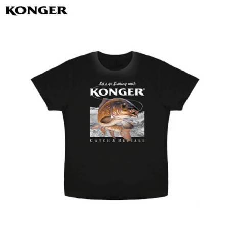 Tricou cu maneca scurta KONGER imprimat cu crap, L