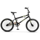 Bicicleta BMX CARPAT Jumper C2017A, Roti 20 Inch, Frane C-Brake, cadru Negru cu Design Verde