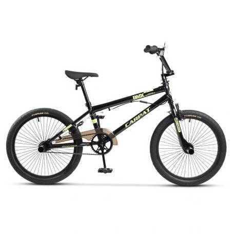 Bicicleta BMX CARPAT Jumper C2017A, Roti 20 Inch, Frane C-Brake, cadru Negru cu Design Verde