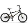 Bicicleta BMX CARPAT Jumper C2017A, Roti 20 Inch, Frane C-Brake, cadru Negru cu Design Verde