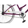 Bicicleta city CARPAT Liberta C2694A, roti 26 inch, Frana V-Brake, cadru Mov cu Design Alb