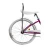 Bicicleta city CARPAT Liberta C2694A, roti 26 inch, Frana V-Brake, cadru Mov cu Design Alb