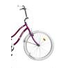 Bicicleta city CARPAT Liberta C2694A, roti 26 inch, Frana V-Brake, cadru Mov cu Design Alb