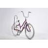 Bicicleta city CARPAT Liberta C2694A, roti 26 inch, Frana V-Brake, cadru Mov cu Design Alb