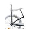 Bicicleta city CARPAT Liberta C2694A, roti 26 inch, Frana V-Brake, cadru Negru cu Design Alb